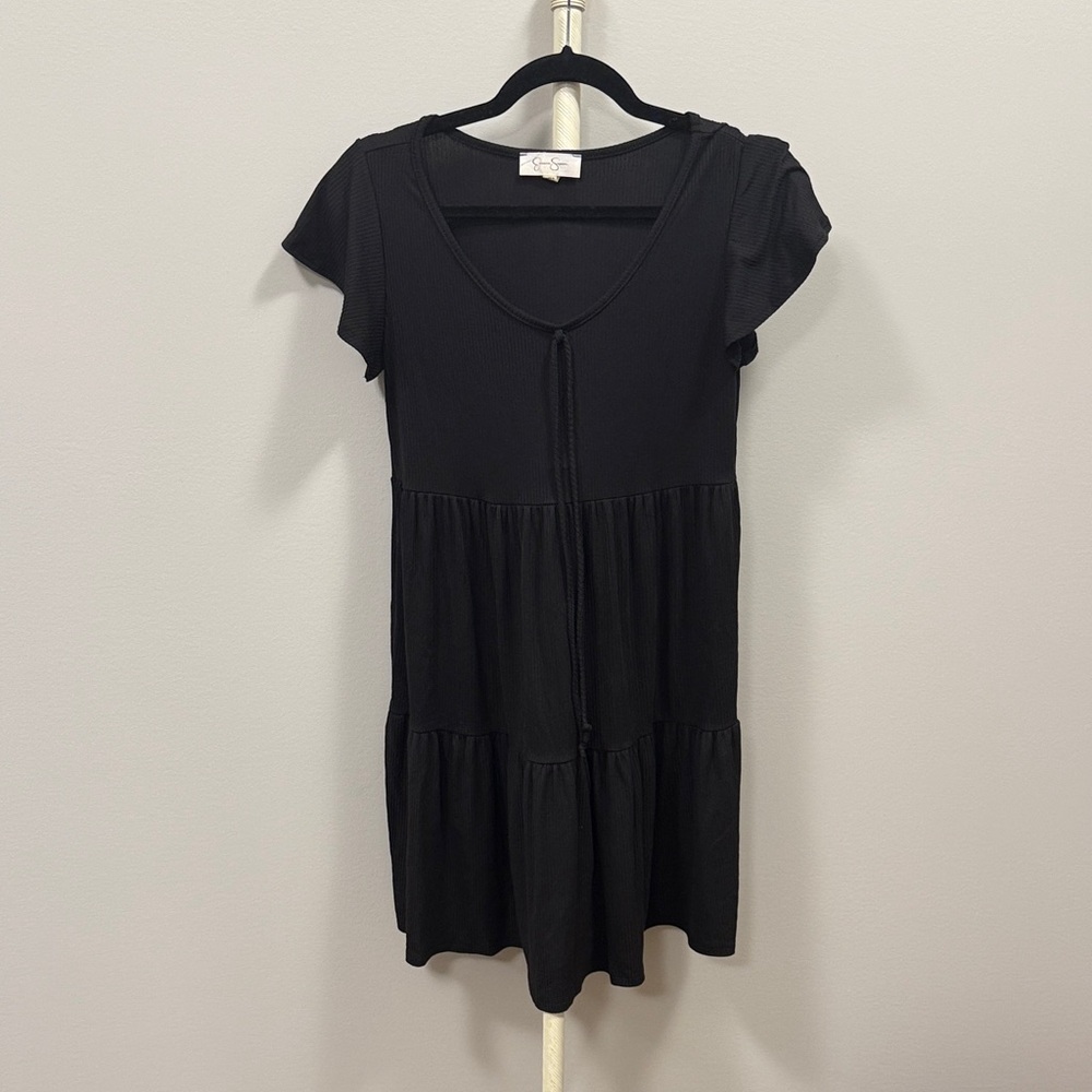 Jessica Simpson Black Tiered Dress